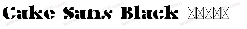 Cake Sans Black字体转换